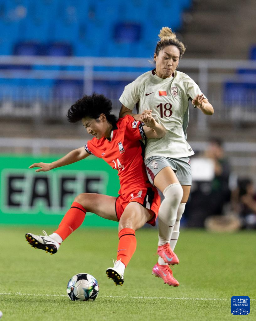 韩国女足队在国际比赛中实现完美进球